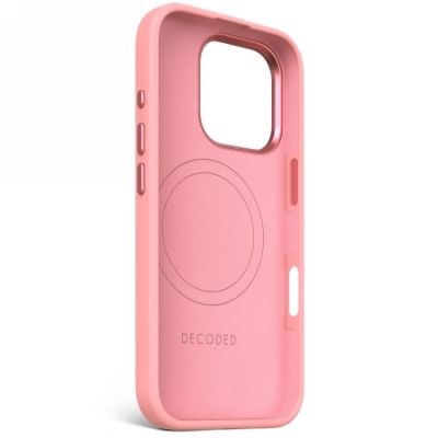 3. Decoded Antimicrobial Silicone Stacks Backcover Case mit MagSafe für iPhone 16 Pro – Pink