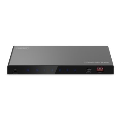 12. HDMI-Splitter 1x4, 8K/60Hz (4:4:4) mit HDR, 48 Gbit/s, HDCP 2.3, Toslink/Stereo, EDID