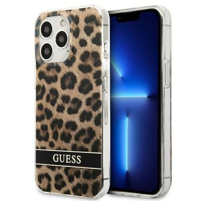 Guess GUHCP13LHSLEOW iPhone 13 Pro / 13 6.1" Braun/Braun Hardcase Leopard