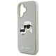 6. Karl Lagerfeld HC 3D Rubber Double Heads iPhone 16 Hülle - Beige