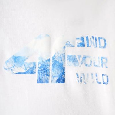 5. Damen-T-Shirt 4F F3496 weiß 4FWAW26TTSHF3496 10S