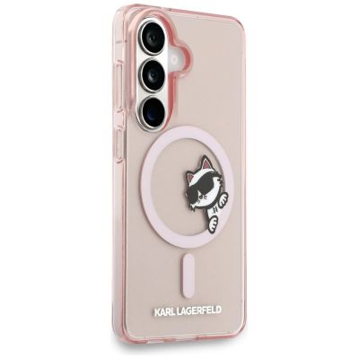 4. Karl Lagerfeld IML Peekaboo Choupette MagSafe Hülle für Samsung Galaxy S26 - Pink
