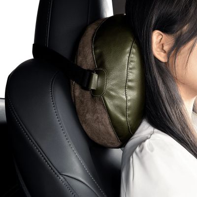 10. Baseus ComfortRide Series Auto-Kopfstützenkissen mit 2 Materialien – dunkelgrün