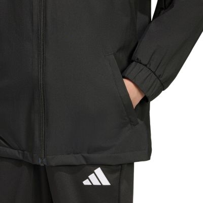 7. adidas Entrada 26 Allwetter-Kinderjacke Schwarz JZ9104