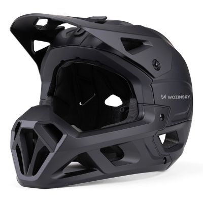 3. Wozinsky Integralhelm mit abnehmbarem Visier, Größe 57–59 cm – Schwarz