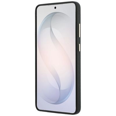 5. Guess Hülle mit genarbtem, großem 4G-Metalllogo für Samsung Galaxy S26 Ultra – Schwarz