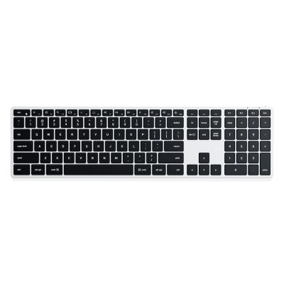 Satechi Slim X3 - Bluetooth-Zifferntastatur für bis zu vier USB-C-Geräte (US/International) (silber)