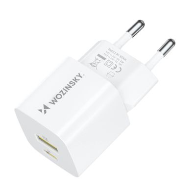4. Wozinsky WWCEAC GaN USB-A USB-C 33W Wandladegerät - Weiß