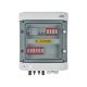 Hermetische DC/AC-Anschlussschaltanlage IP65 mit EMITER-Anschluss, ausgestattet mit Dehn 1000V DC-Überspannungsableiter Typ 2, 2 x PV-String, 2 x MPPT // Dehn AC-Begrenzer Typ 2, 16A 3-F, RCD Typ A 40A/300mA