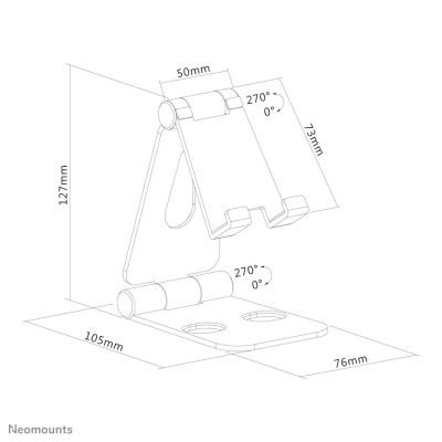 9. Neomounts DS10-160SL1 Passive Halterung für Mobiltelefone/Smartphones, Silber