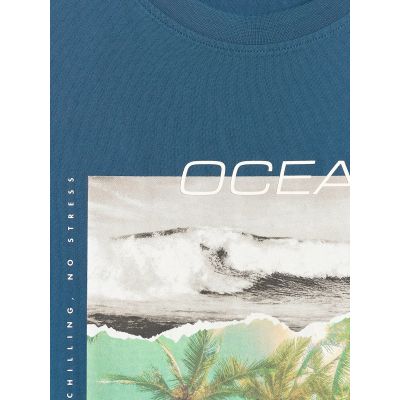 6. Herren-T-Shirt mit Aufdruck, regulär, Größe 4F 4FRSS26TTSHM4304-46S