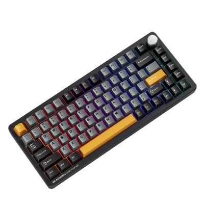 2. Machenike K600-B82W Kabellose mechanische Gaming-Tastatur mit Hintergrundbeleuchtung, GR Silver Switches - Schwarz