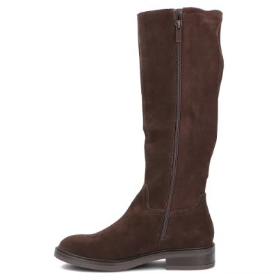 3. Braune Lederstiefel mit Stretch Filippo DKZ8222