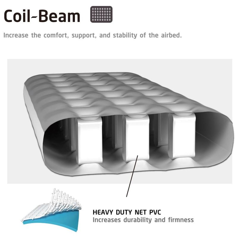 9. Beflockte Matratze für 1 Person mit 3D-Druck, 191 x 99 x 22 cm, 24502