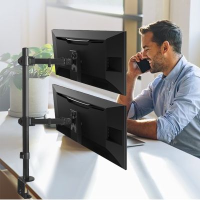 MACLEAN Monitorhalterung, max. VESA 100 x 100, 13–27", 9 kg, Doppelhalterung MC-967