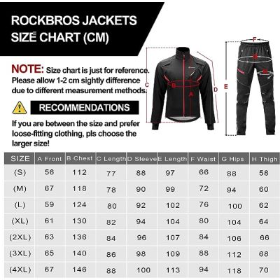 2. Rockbros Winter-Radjacke Schwarz L