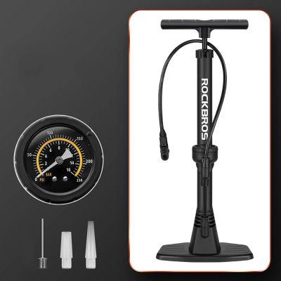 3. Rockbros 42510001001 Standfahrradpumpe – Schwarz