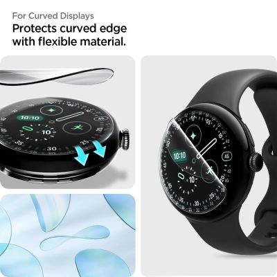 8. Spigen Elite Shield EZ Fit 2er-Pack Hydrogelfolie für Google Pixel Watch 41 mm
