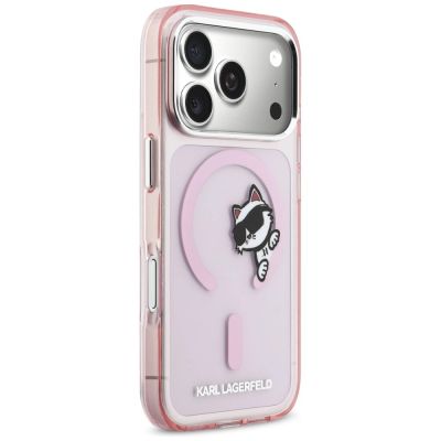 4. Karl Lagerfeld IML Peekaboo MagSafe Hülle für iPhone 17 Pro Max – Pink