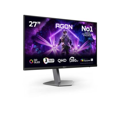 19. AOC AGON PRO AG276QZD2 26,7" 2560 x 1440 px Quad HD QD-OLED Grauer Computermonitor
