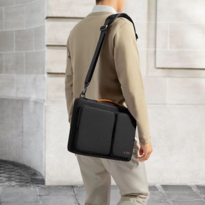 13. Tech-Protect Defender Tasche für 15-16 Laptops, Schwarz und Orange
