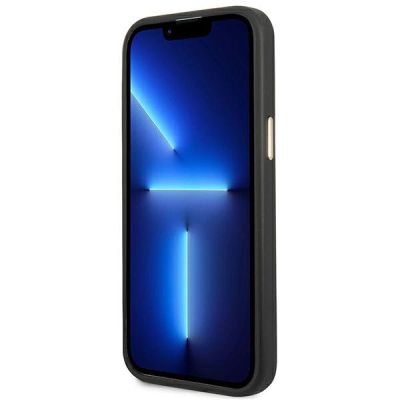 5. Guess 4G Vintage Gold Logo Hülle für iPhone 14 Pro - Schwarz