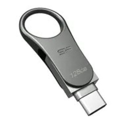 7. Pendrive Silicon Power Mobile C80 128GB Dual USB 3.1/Type-C Silber (SP128GBUC3C80V1S)