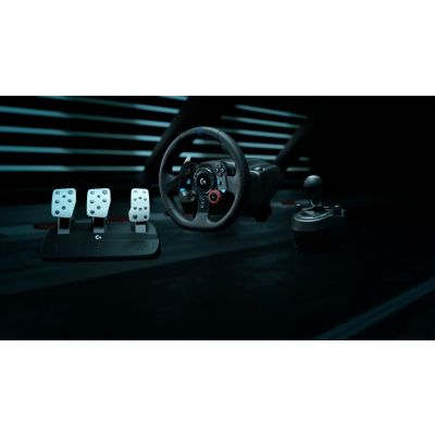 8. Logitech G 941-000113 Gamecontroller, schwarzes USB-Lenkrad + Pedale, analog/digital, kompatibel mit PC, PlayStation 4, PlayStation 5 und PlayStation 3