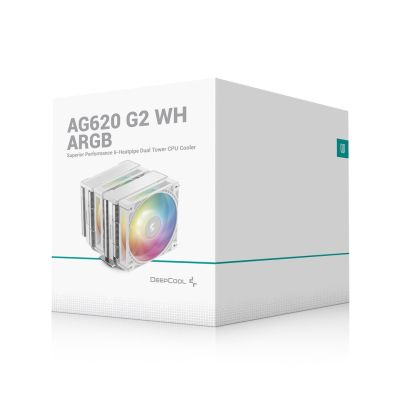 18. DeepCool AG620 G2 WH ARGB Prozessor-Luftkühler 12cm Weiß 1 Stück.