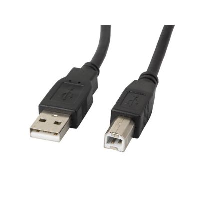 Lanberg CA-USBA-11CC-0030-BK Kabel (USB 2.0 Typ AM - USB 2.0 Typ BM; 3 m; schwarz)