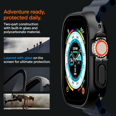 9. Spigen Thin Fit 360 Hülle für Apple Watch Ultra (49 mm) – Schwarz