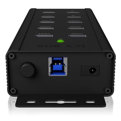 5. ICY BOX IB-HUB1703-QC3 USB 3.2 Gen 1 (3.1 Gen 1) Typ-B 5000 Mbit/s Schwarz