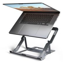 Axagon STND-LAG Laptop-Ständer, höhenverstellbar, faltbar, Aluminium Notebook- und Tablet-Ständer Grau 43,9 cm (17,3")