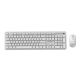 GEMBIRD Drahtloses Slim Pro Business Tastatur- und Maus-Set für den Schreibtisch, Weiß, RU-Layout