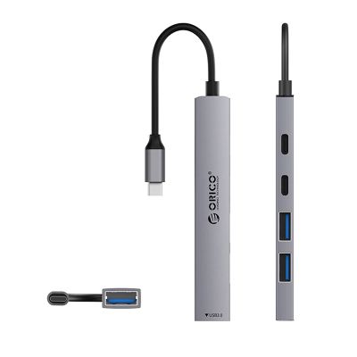 2. Orico YSB4-U2 USB-A/USB-C Hub Dockingstation 2x USB-A 2.0 + 1x USB-A 3.0 + 1x USB-C 2.0 + 1x USB-C - Grau