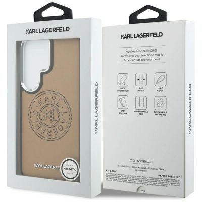 8. Karl Lagerfeld Perforierte KL MagSafe Hülle für Samsung Galaxy S26 Ultra - Braun