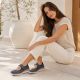 6. Rieker N4299-14 Damen-Schuhe mit Klettverschluss, luftiges Muster, blau