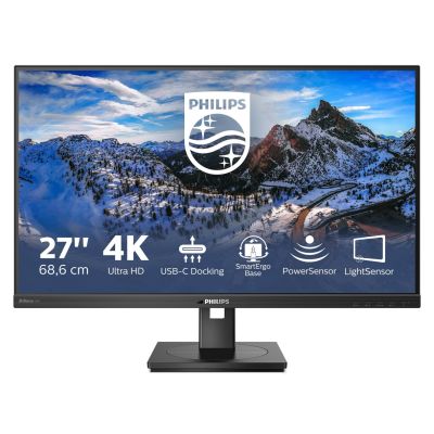 5. LCD-Monitor Philips 279P1/00, 27 Zoll, 4K UHD IPS, 16:9, Schwarz, 4 ms Reaktionszeit, 350 cd/m², Audioausgang, 2 HDMI-Anschlüsse