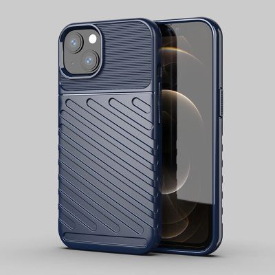 2. Thunder Case Flexibel Robuste Panzer Handyhülle TPU Schutzhülle für iPhone 13 mini blau