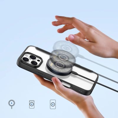 3. Dux Ducis Skin X Pro Hülle für iPhone 16 Pro mit MagSafe und Klappe – Schwarz