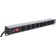 2. INTELLINET STROMVERSORGUNGSSTREIFEN-RACK 19 x 8 1U SCHUKO 3M SICHERUNG 713986