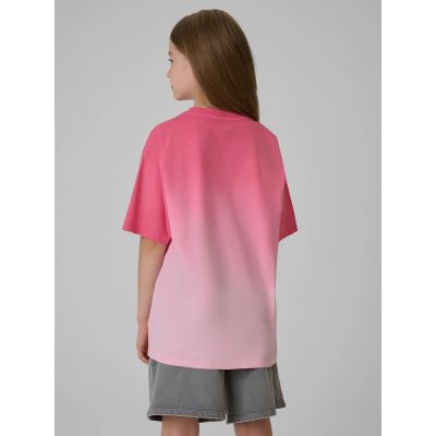 2. Locker geschnittenes Mädchen-T-Shirt mit Aufdruck 4F 4FJRSS26TTSHF4186-90A