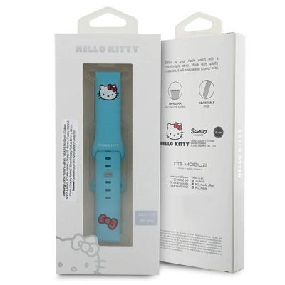4. Hello Kitty Silikon-Katzenkopf-Universalband 20 mm - Blau