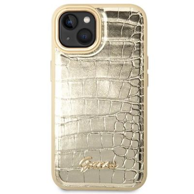 3. Guess GUHCP14MHGCRHD iPhone 14 Plus 6,7 "Gold / Gold Hardcase Croco Collection