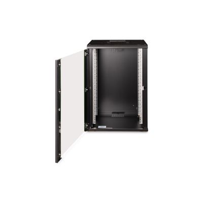12. Digitus Unique 19" 20HE Wand-Netzwerkschrank 600x450 mm, Glastür, schwarz, ungeteilt, montiert, 100 kg