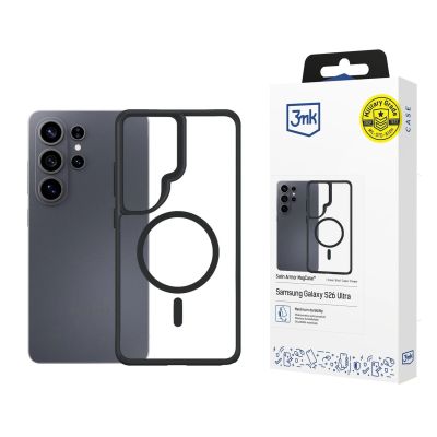 10. 3mk Satin Armor MagCase für Samsung Galaxy S26 Ultra – Transparent Schwarz