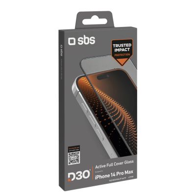 4. SBS D3O gehärtetes Glas mit Rahmen für iPhone 14 Pro Max