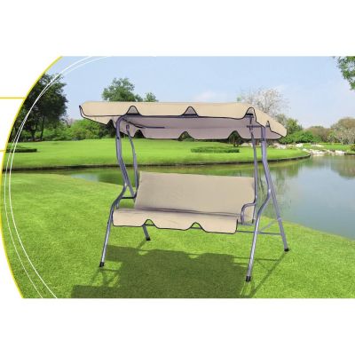 7. GARTEN- UND BALKONSCHAUKEL FÜR 3 PERSONEN, SAND