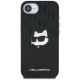 3. Karl Lagerfeld Monogramm Choupette Kopf Pin iPhone 16e Hülle - Schwarz