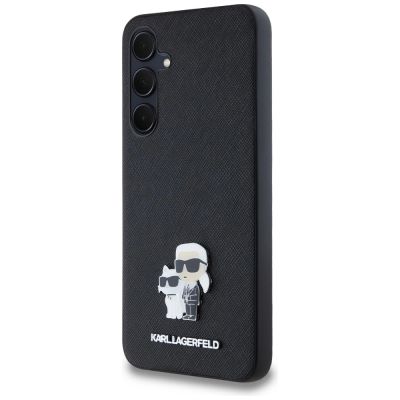 2. Karl Lagerfeld Saffiano Karl&Choupette Pin Hülle für Samsung Galaxy A35 – Schwarz